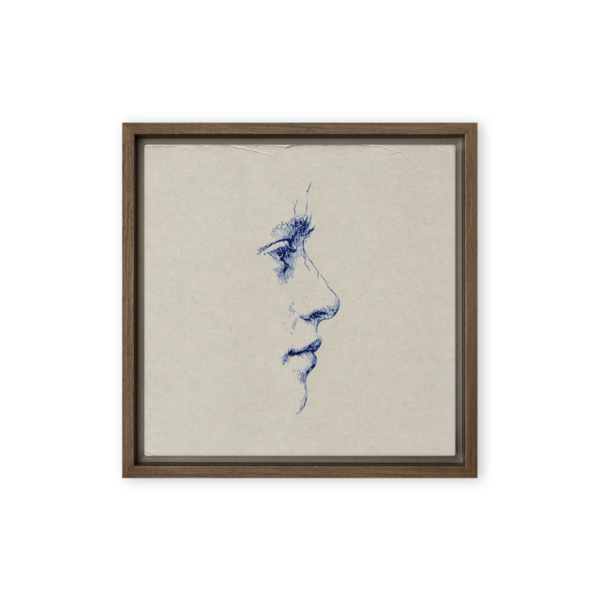 Blue Ink Profile Sketch