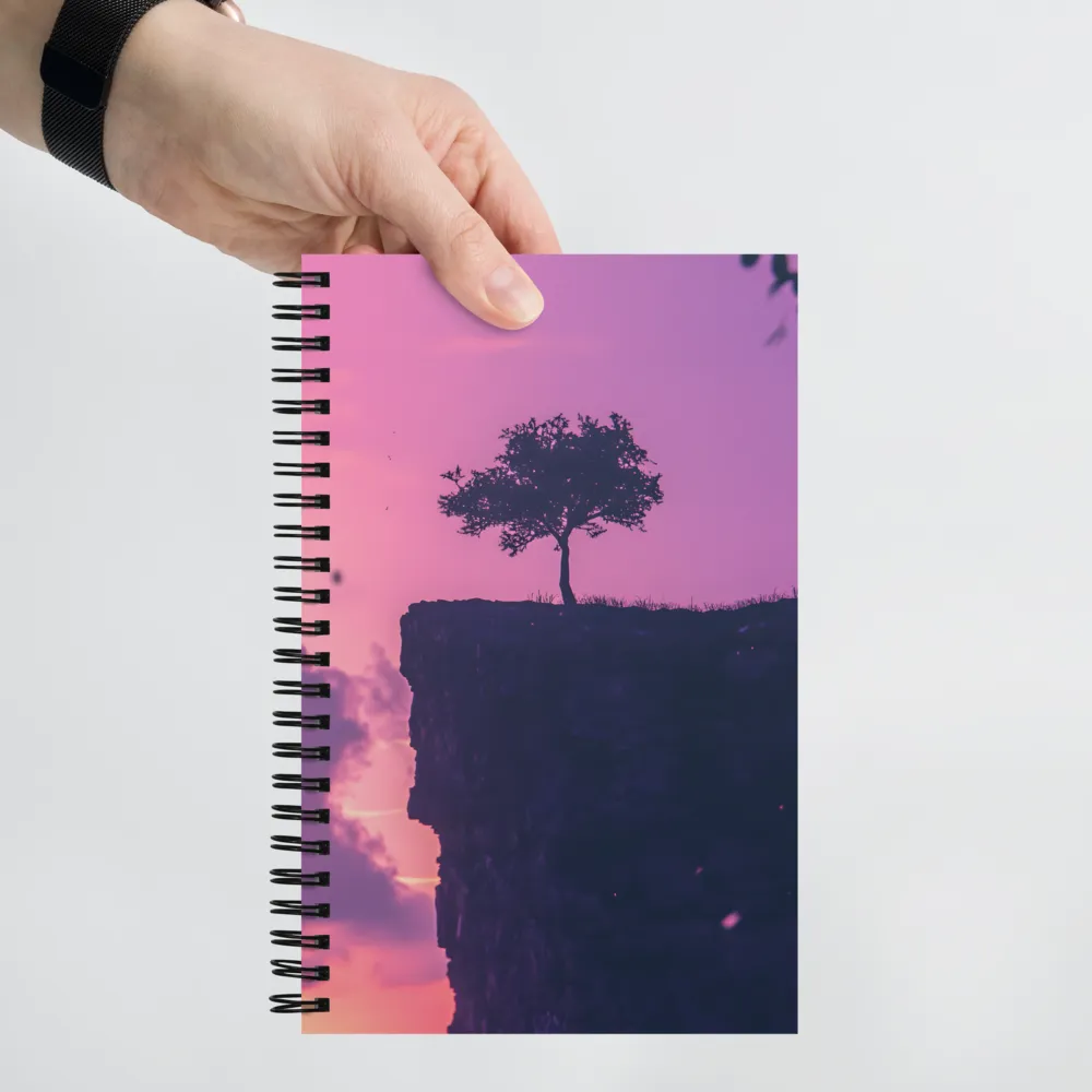 Lone Tree on Purple Cliff 
 Spiral Notebook | 140 pages
