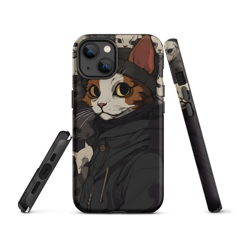 Cat Portrait in Hoodie | Phone Case