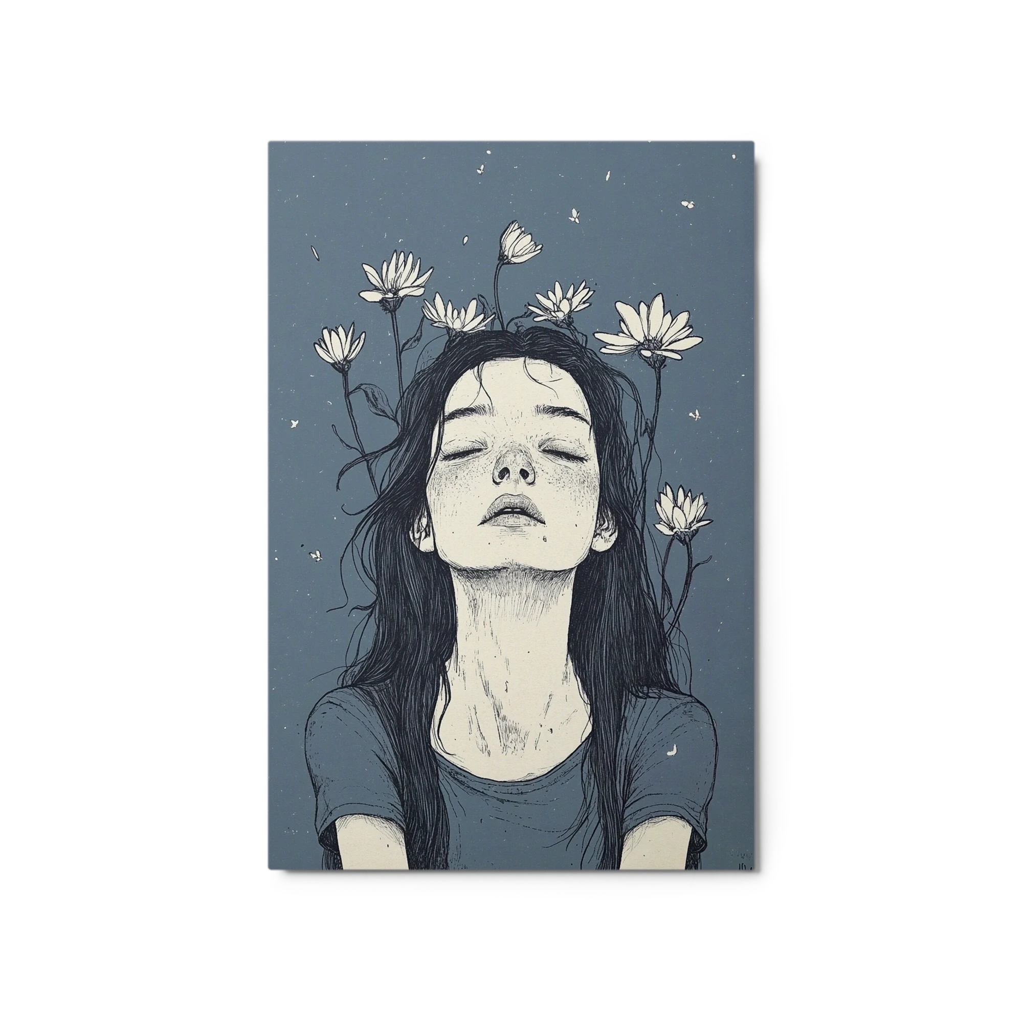 Woman Surrounded by Flowers