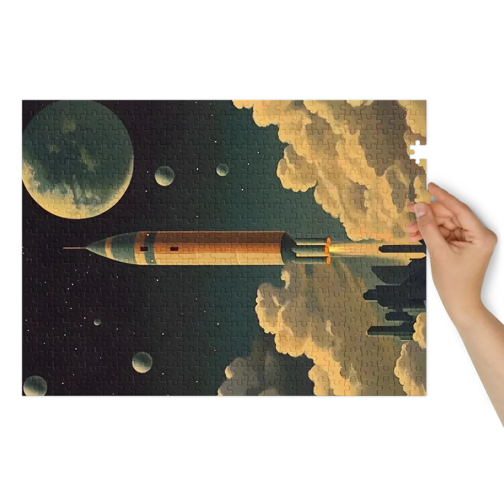 Rocket Launch in Starry Sky | Jigsaw Puzzle (252/520 pieces)