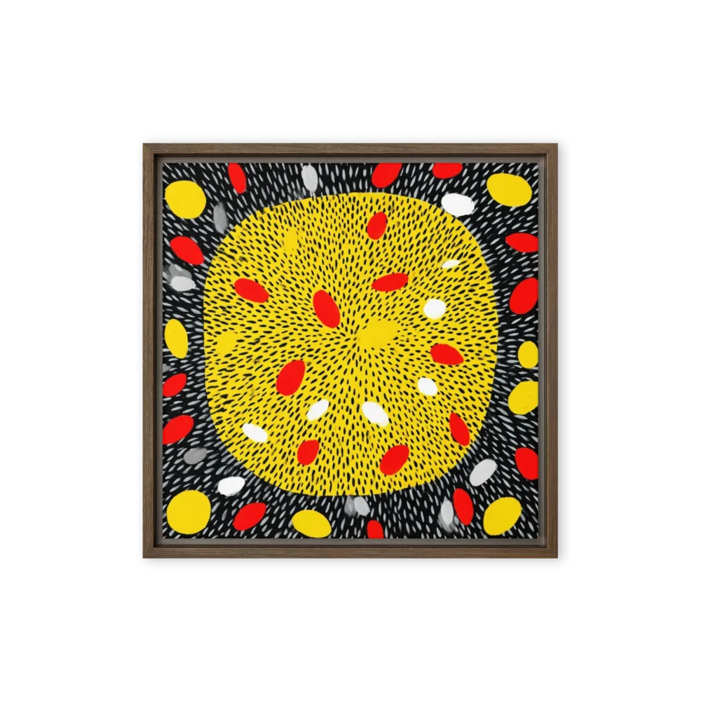 Yellow Disc Stipple Pattern | Art Print