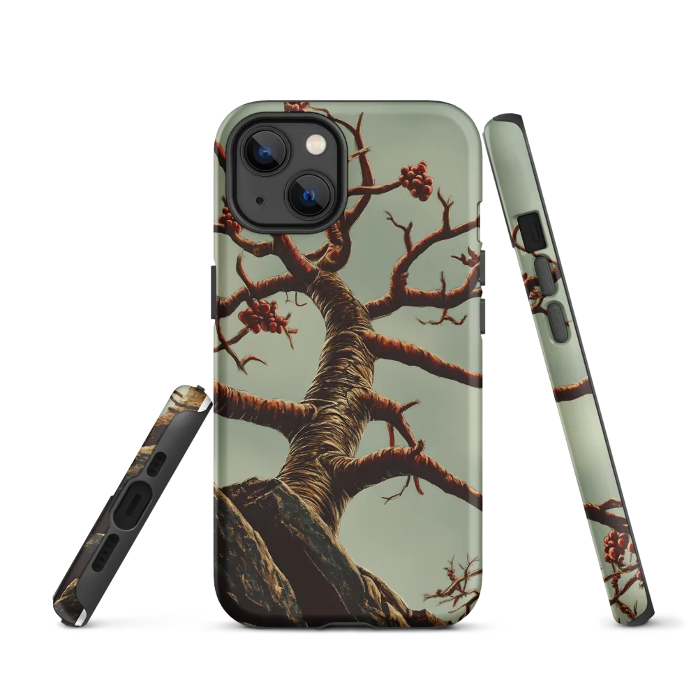 Surreal Twisted Tree with Red Fruit | Phone Case