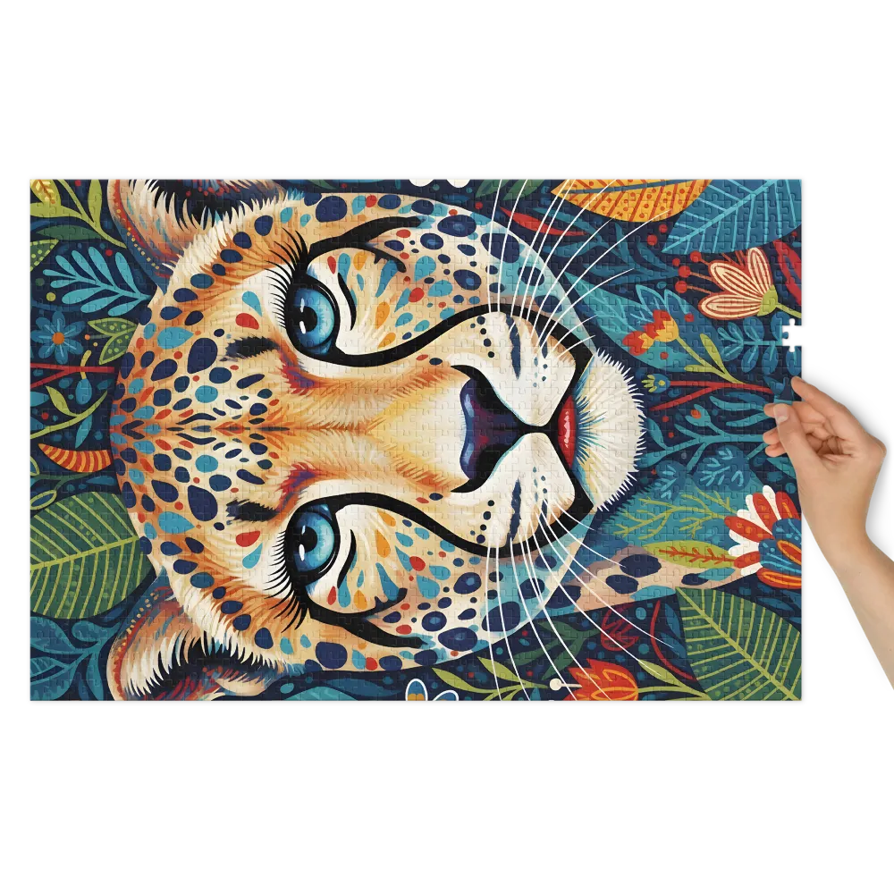 Cheetah in Bloom | Jigsaw Puzzles