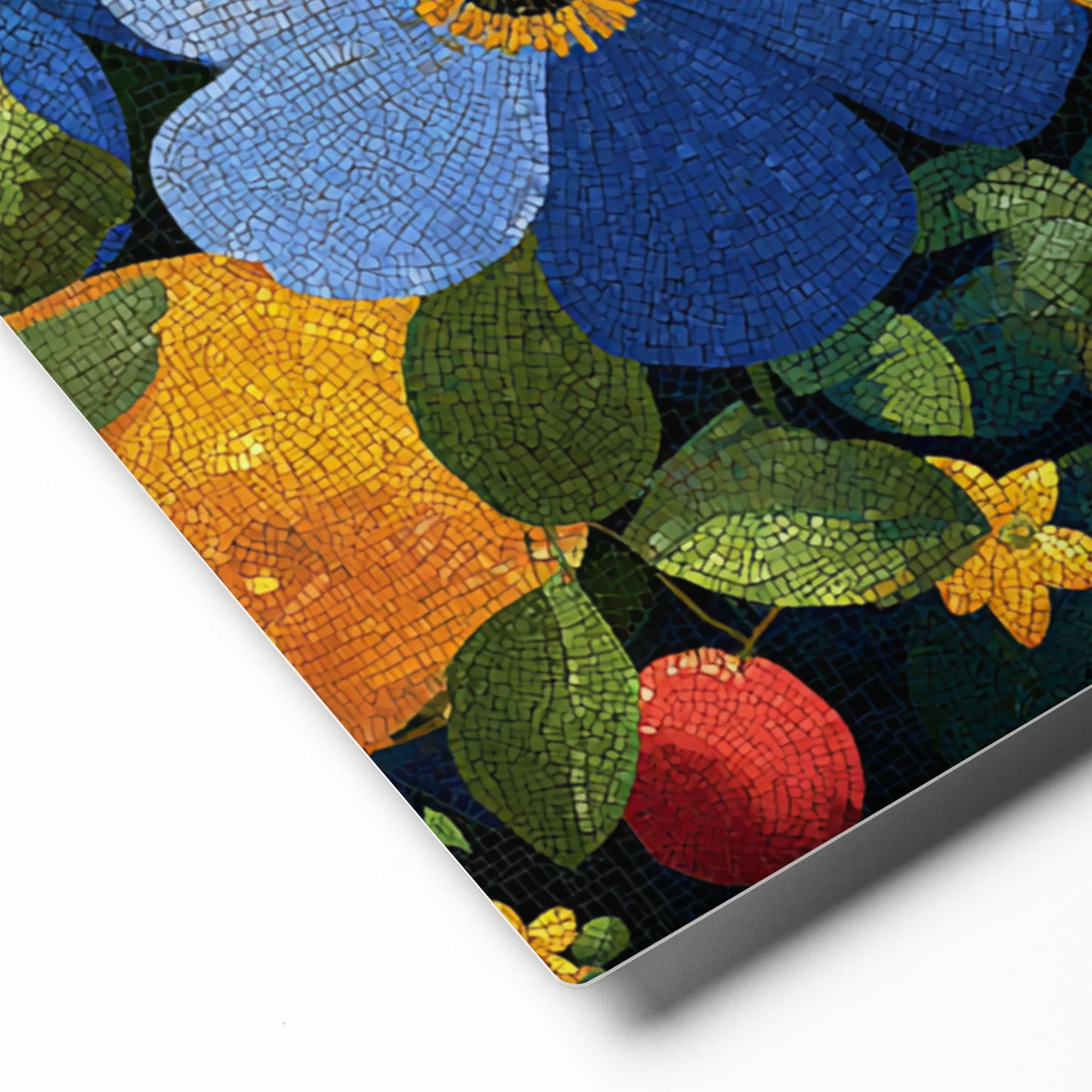 Floral Mosaic with Lemons | Art Print
