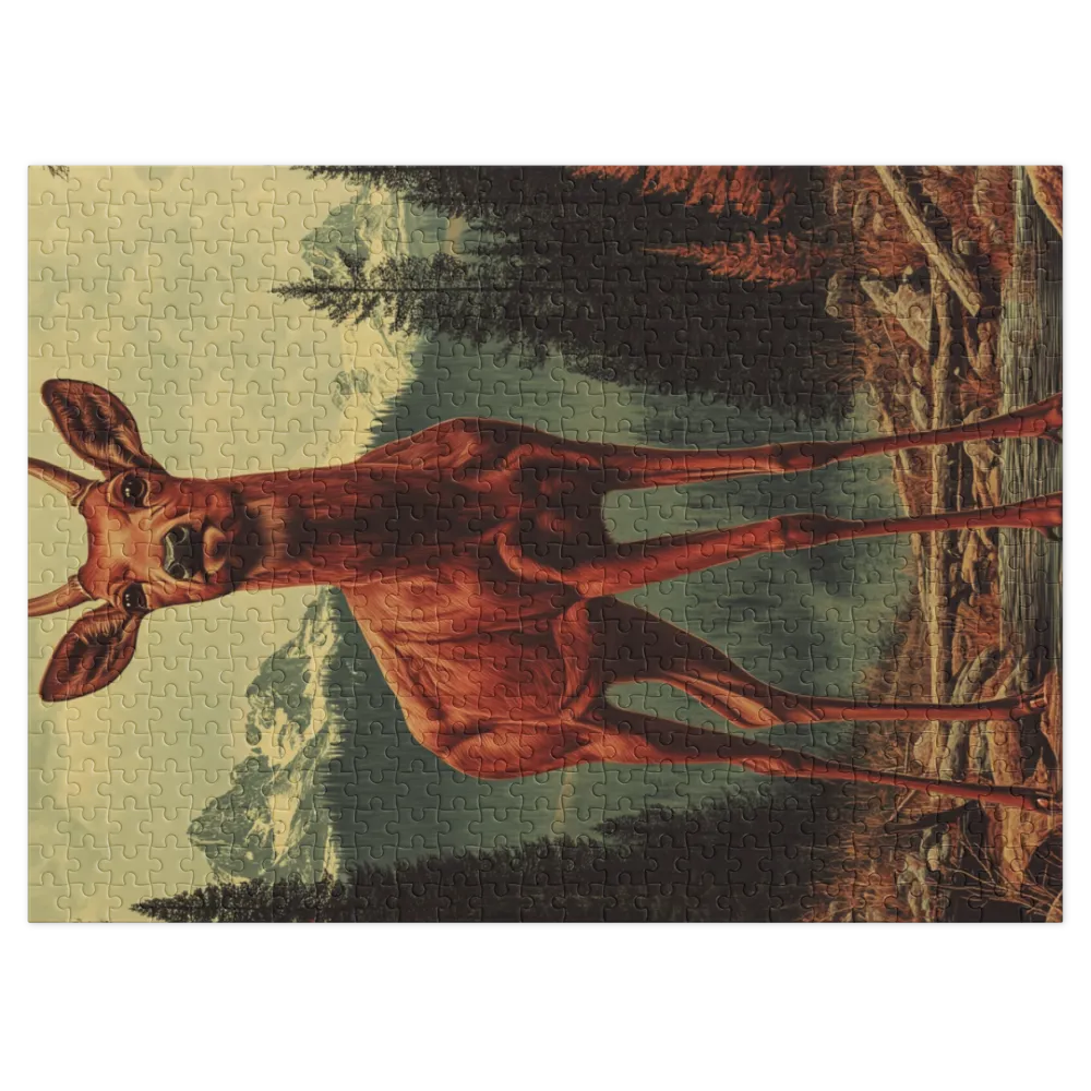 The Majestic Stag of the Mountains 
 Jigsaw Puzzle in Tin Box
