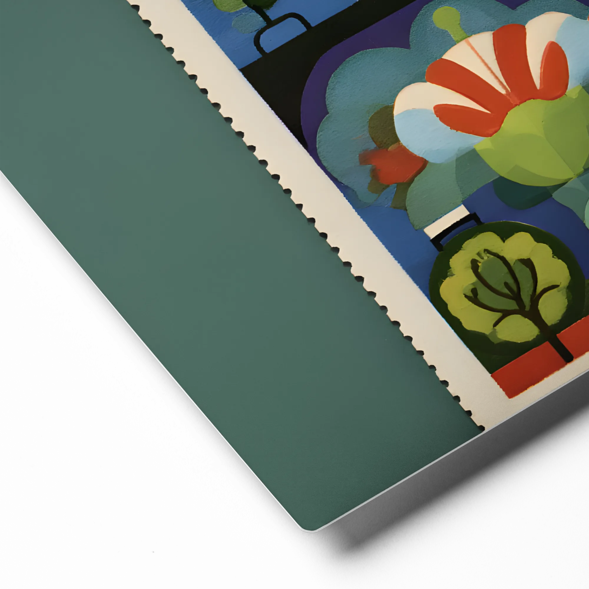 Mid-Century Floral Tapestry 
 Canvas | 14″x 14″