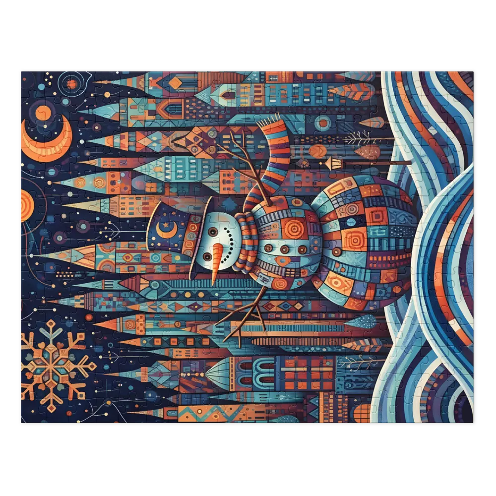 Patchwork Snowman | Jigsaw Puzzles