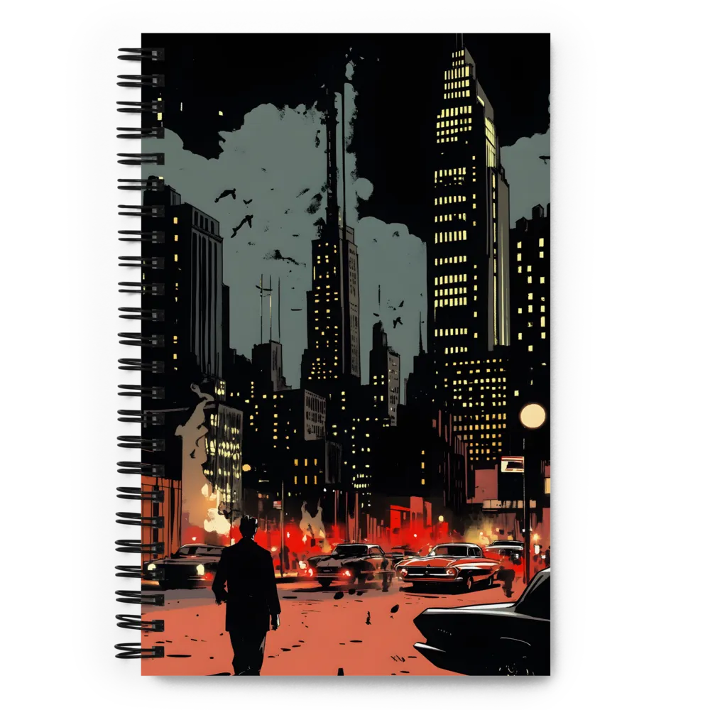 Urban Noir Nightscape 
 Spiral Notebook | 140 pages