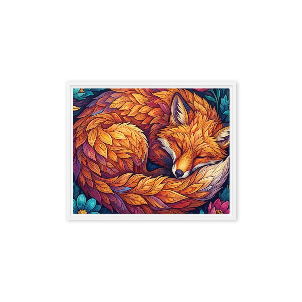 Stained Glass Fox 
 Art Print | 18″x 24″