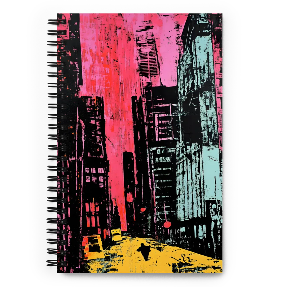 Neon City Reflection 
 Spiral Notebook | 140 pages