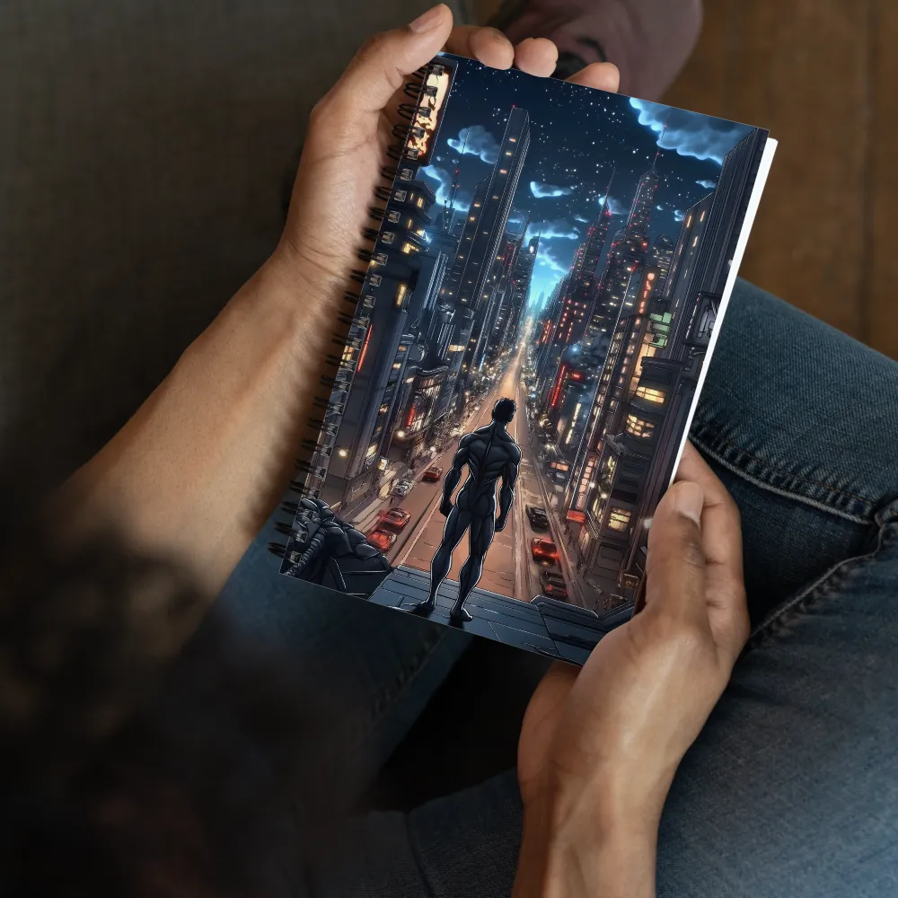 Guardian of the Neon Metropolis 
 Spiral Notebook | 140 pages