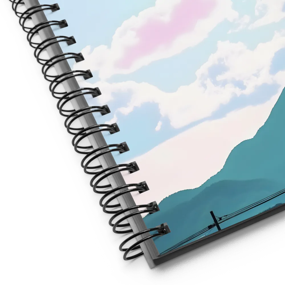 Pastel Sky Mountains 
 Spiral Notebook | 140 pages