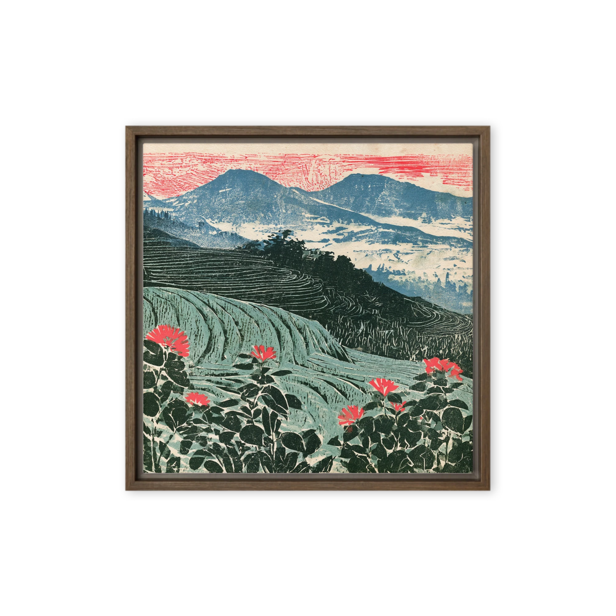 Terraced Fields and Red Spider Lilies