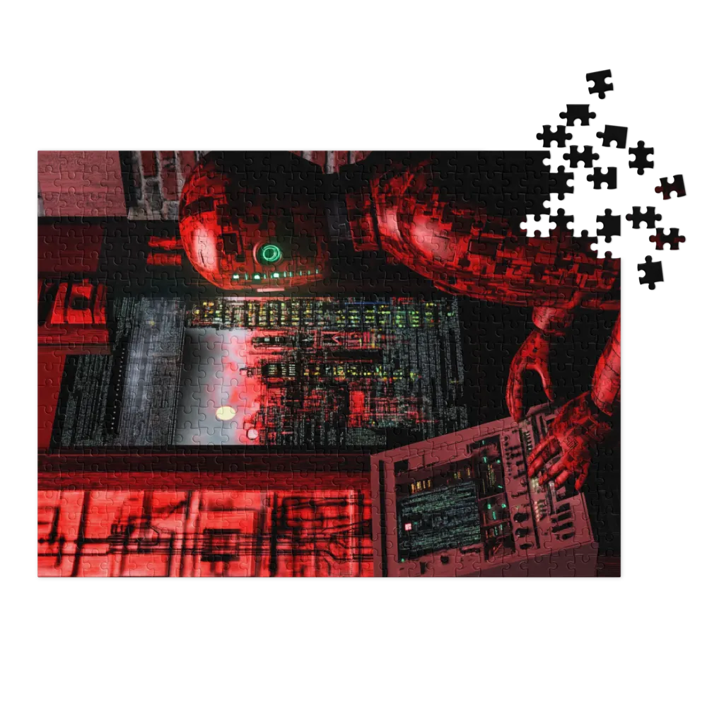 Cyberpunk Robot in Futuristic City