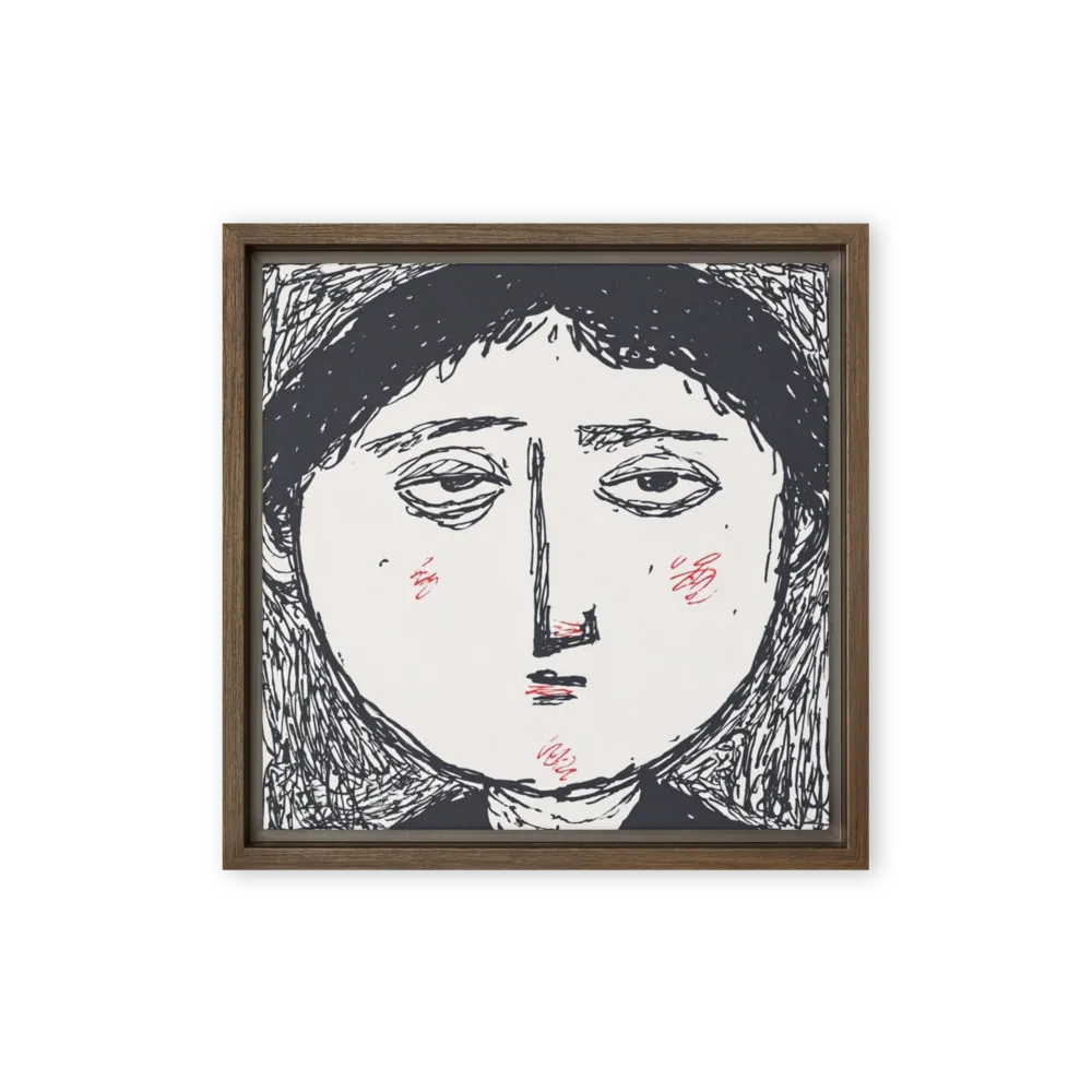 Expressionist Portrait in Black and Red | Art Print