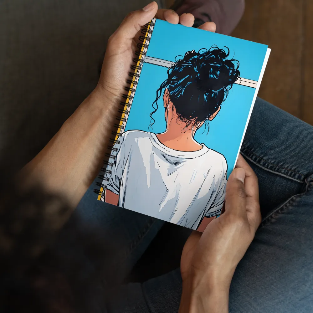 Back View Illustration 
 Spiral Notebook | 140 pages