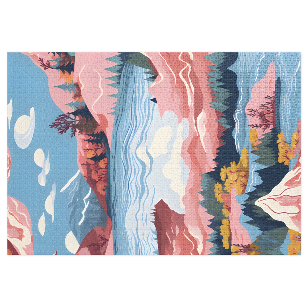 Serene Landscape with Mountains and Lake | Jigsaw Puzzle (252/520 pieces)