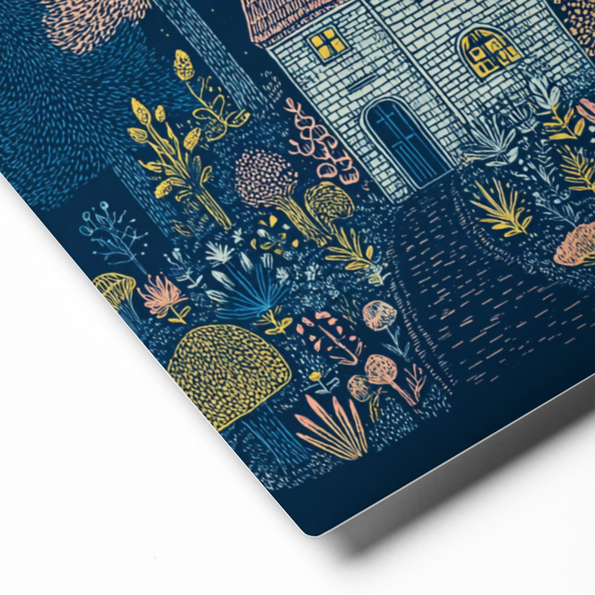 Midnight Woodland Cottage 
 Canvas | 12″x 16″