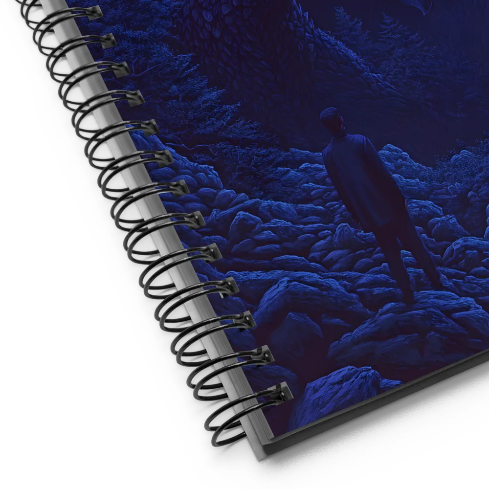 Lone Figure, Mythic Dragon 
 Spiral Notebook | 140 pages