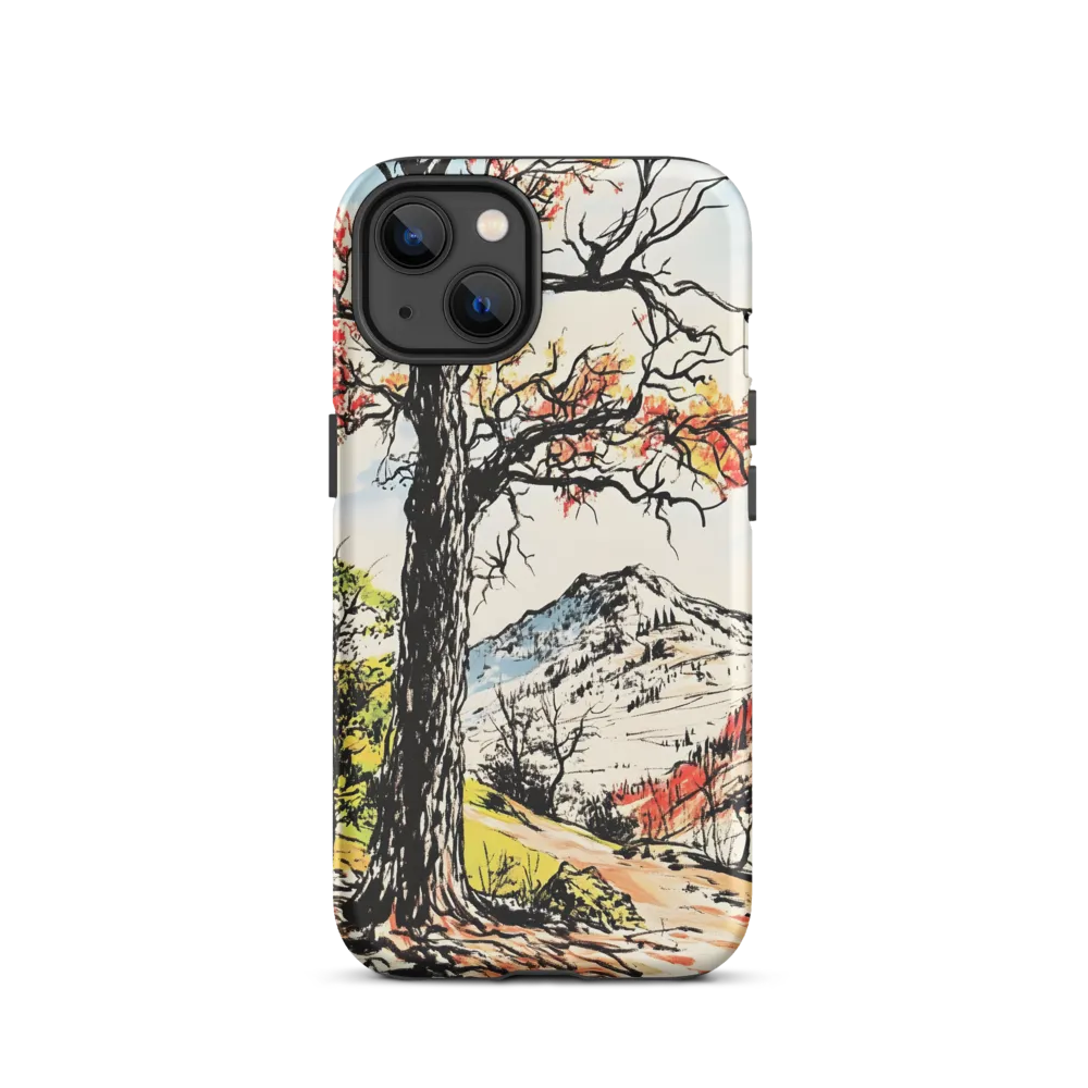 Autumn Tree Landscape Illustration | Phone Case