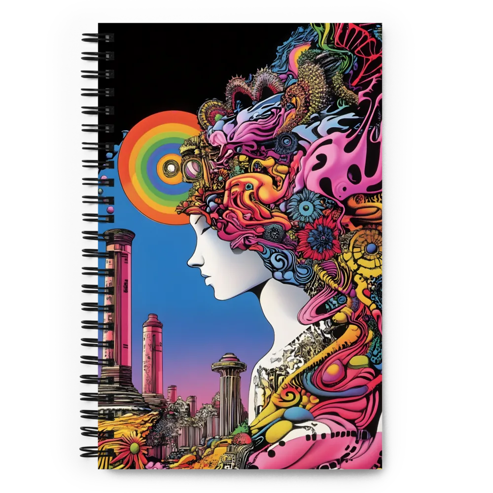 Psychedelic Dreamscape Portrait 
 Spiral Notebook | 140 pages