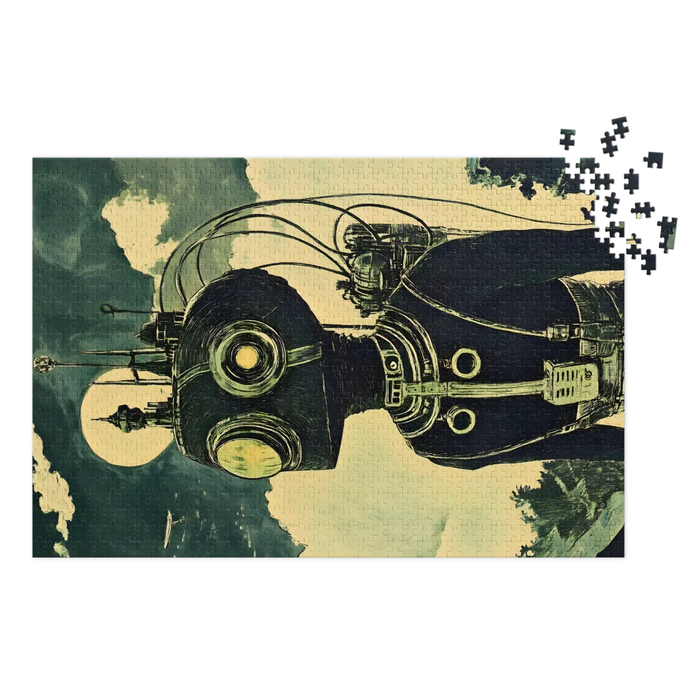 Surreal Robot with Landscape