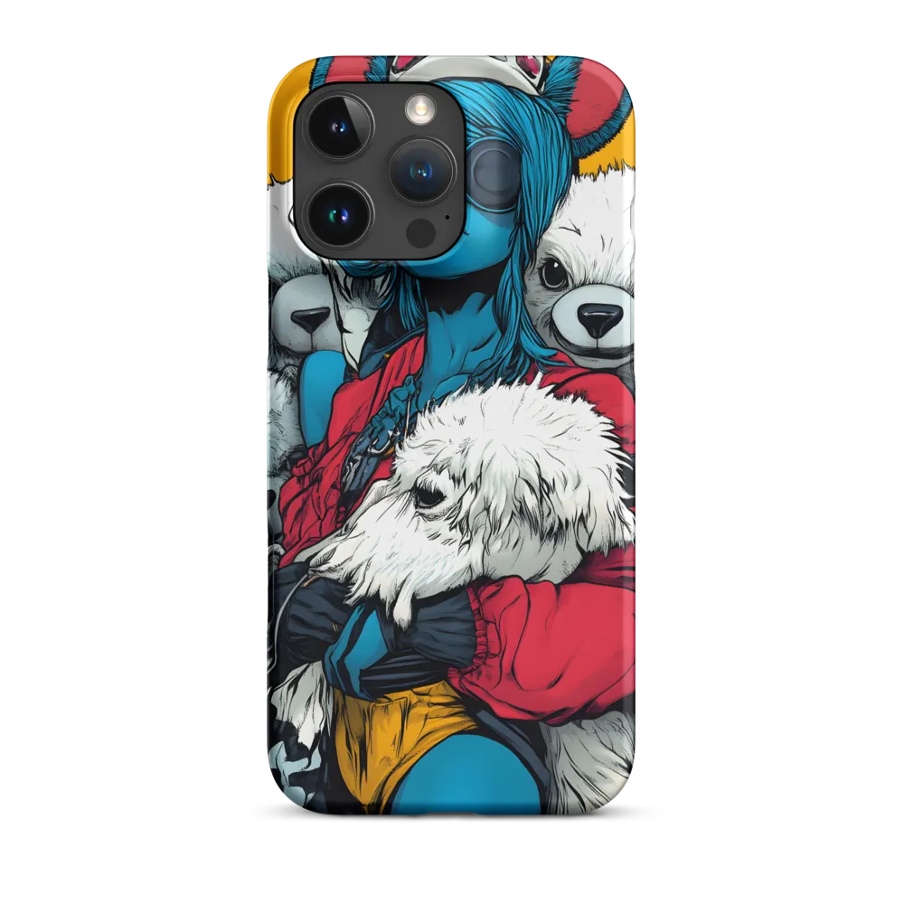 Blue Girl with Polar Bears | Phone Case