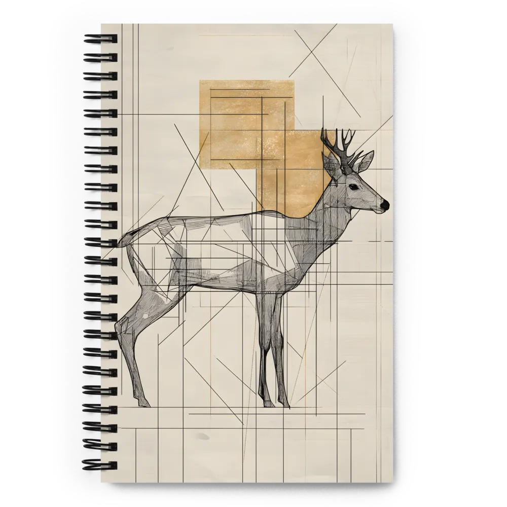Architectural Stag Blueprint 
 Spiral Notebook | 140 pages