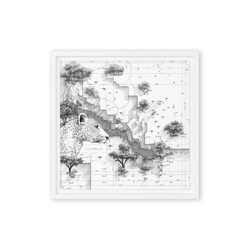 Leopard Architectural Section | Art Print