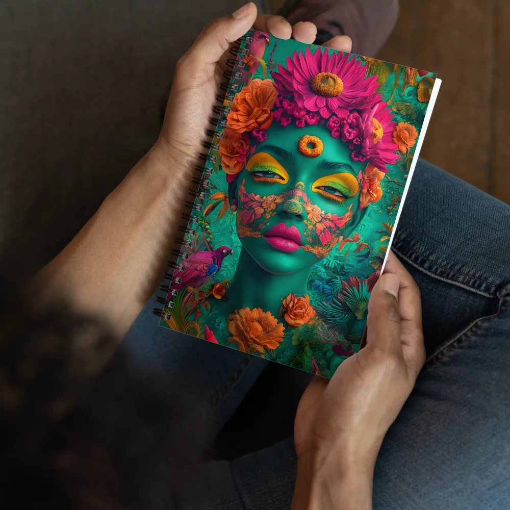 Verdant Jungle Bloom 
 Spiral Notebook | 140 pages