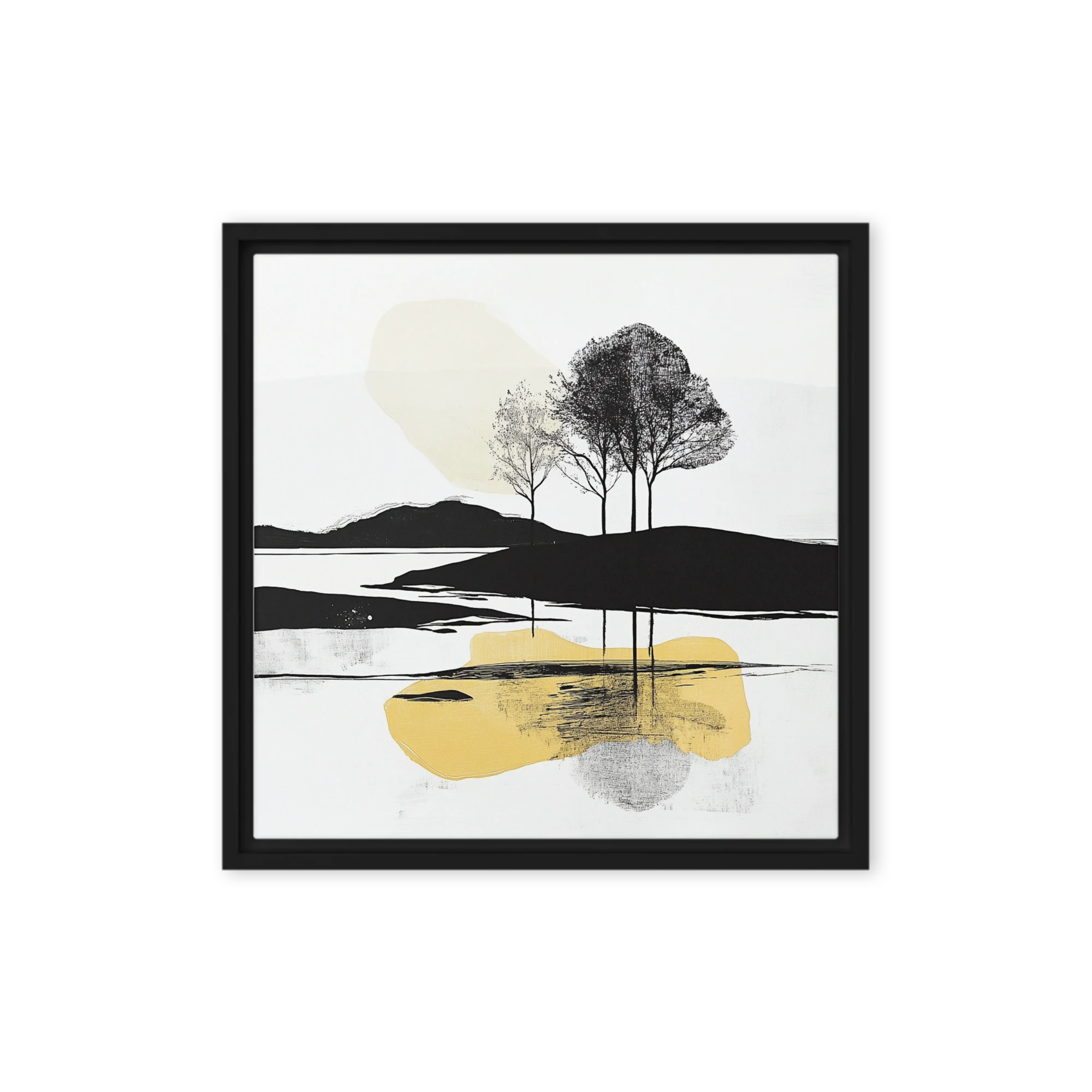 Lakeside Reflections in Ochre