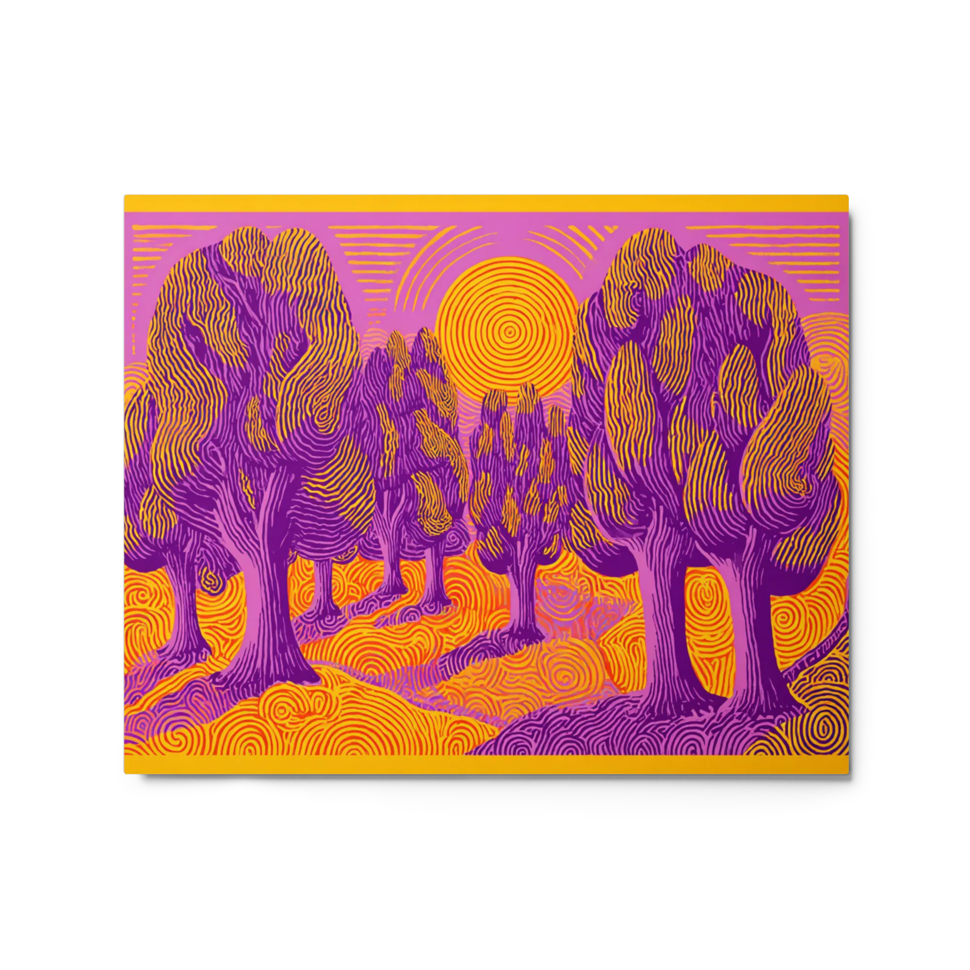 Swirling Forest at Sunset