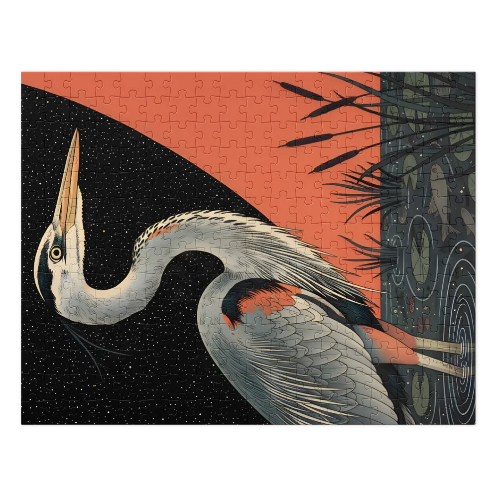 Starlit Heron | Jigsaw Puzzles