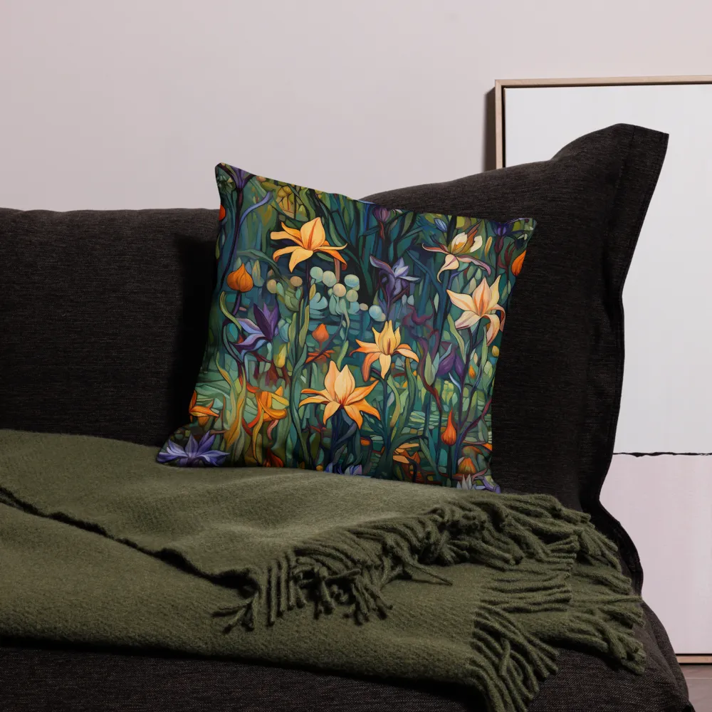 Painterly Floral Abundance 
 Pillow Case | 22″×22″