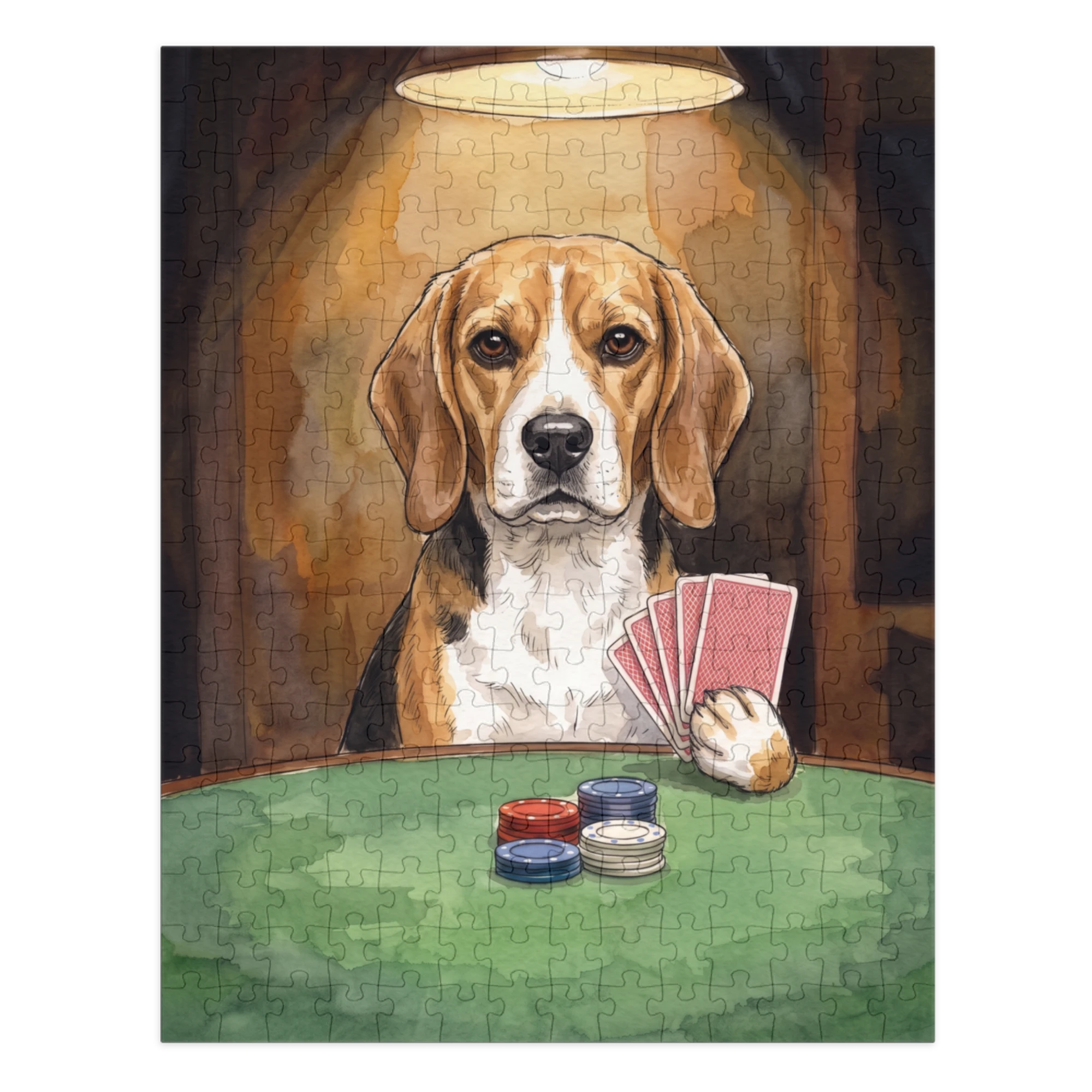 Poker Night — Ink & Wash — Puzzle