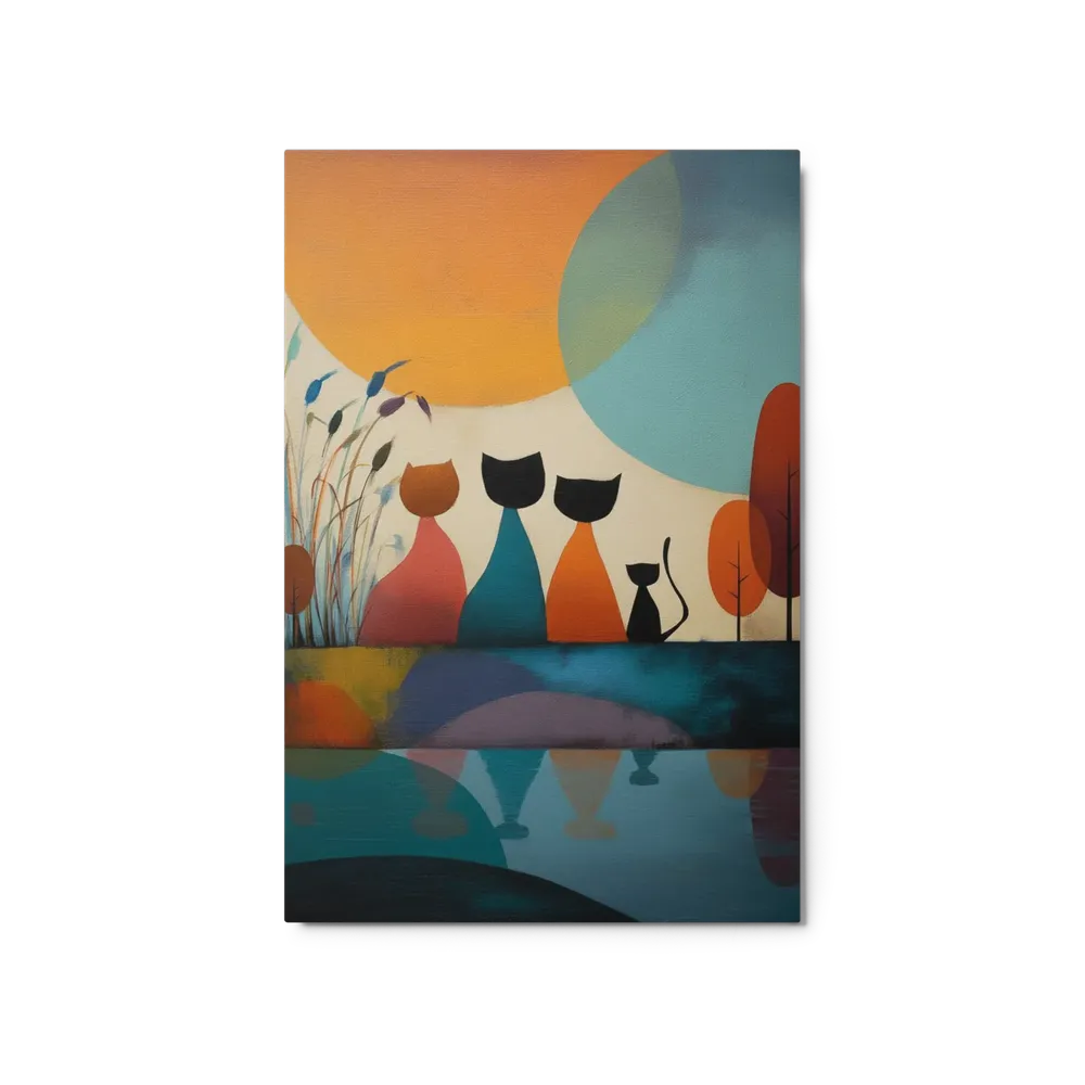 Feline Serenity at Sunset | Art Print