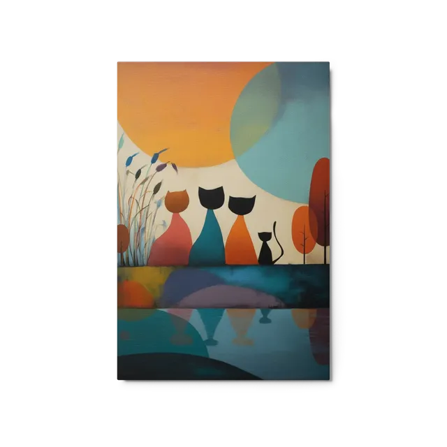 Feline Serenity at Sunset | Art Print