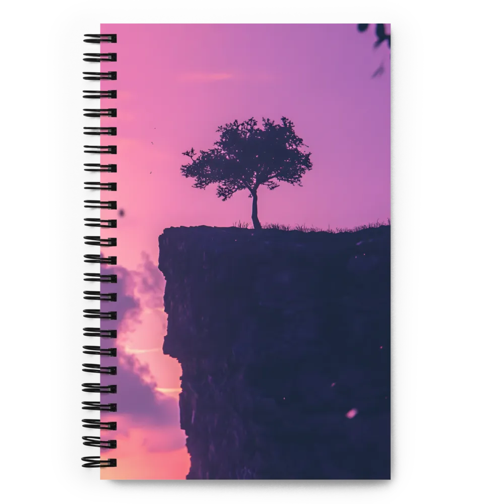 Lone Tree on Purple Cliff 
 Spiral Notebook | 140 pages