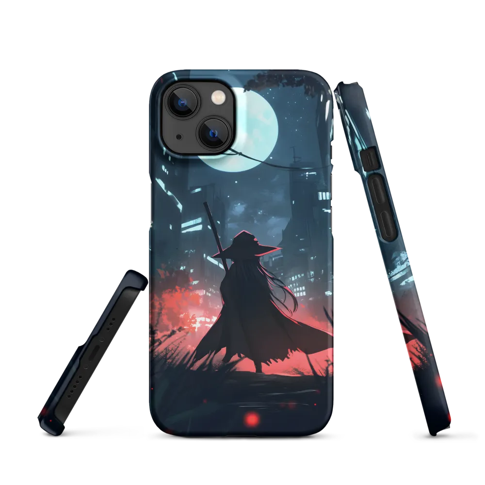 Witch in Futuristic Cityscape | Phone Case