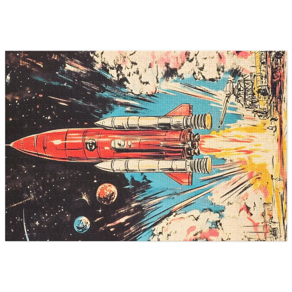Rocket Launch Illustration | Jigsaw Puzzle (252/520 pieces)