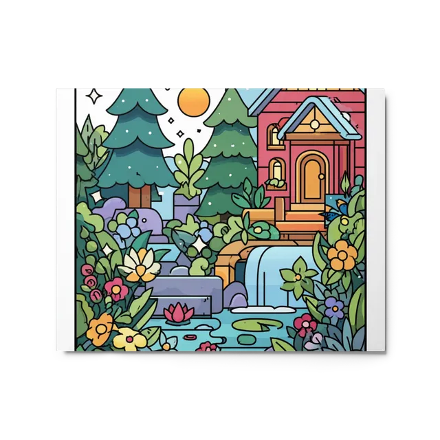 Whimsical Stained Glass Garden | Art Print