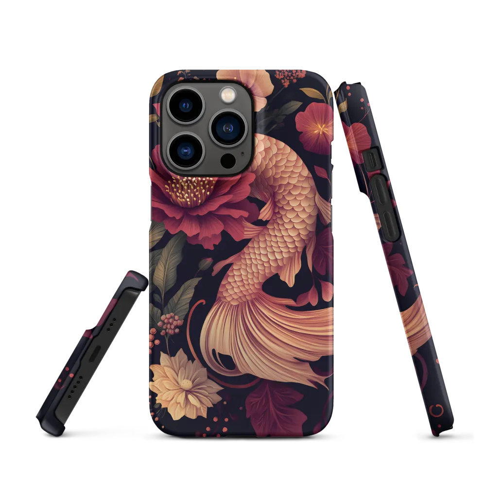 Ornate Koi Fish with Flowers | Phone Case