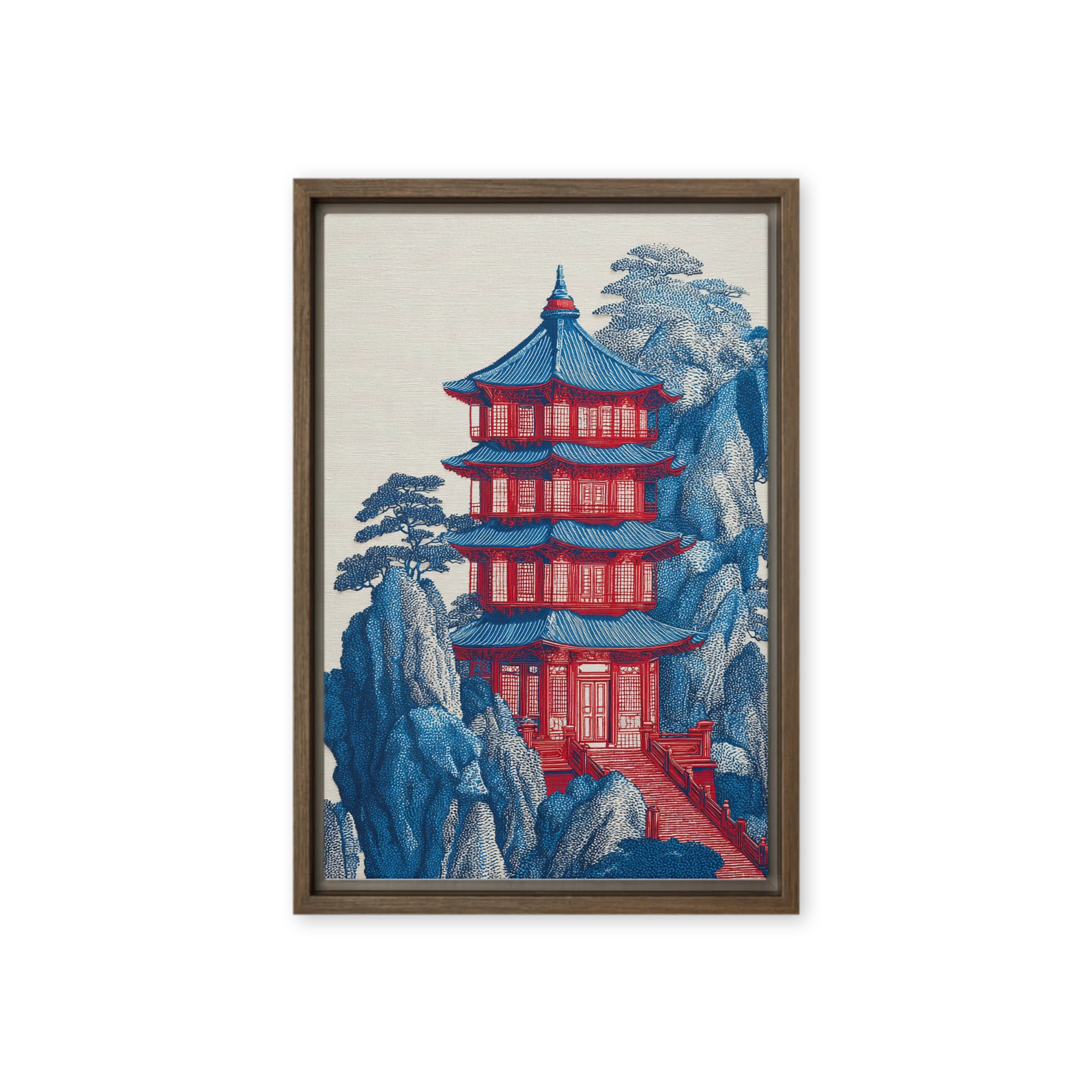 Crimson Pagoda in Blue Mountains | Art Print