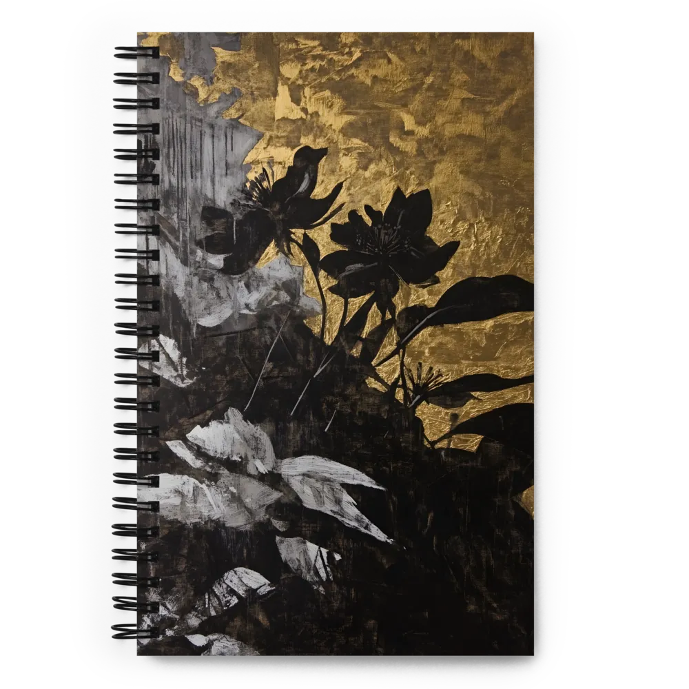 Golden Bloom Nocturne 
 Spiral Notebook | 140 pages