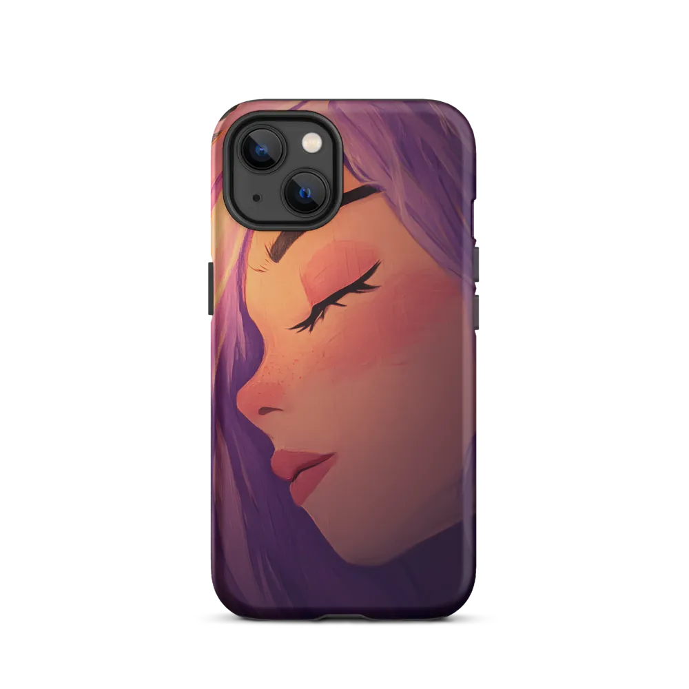 Modern Female Portrait in Profile | Phone Case