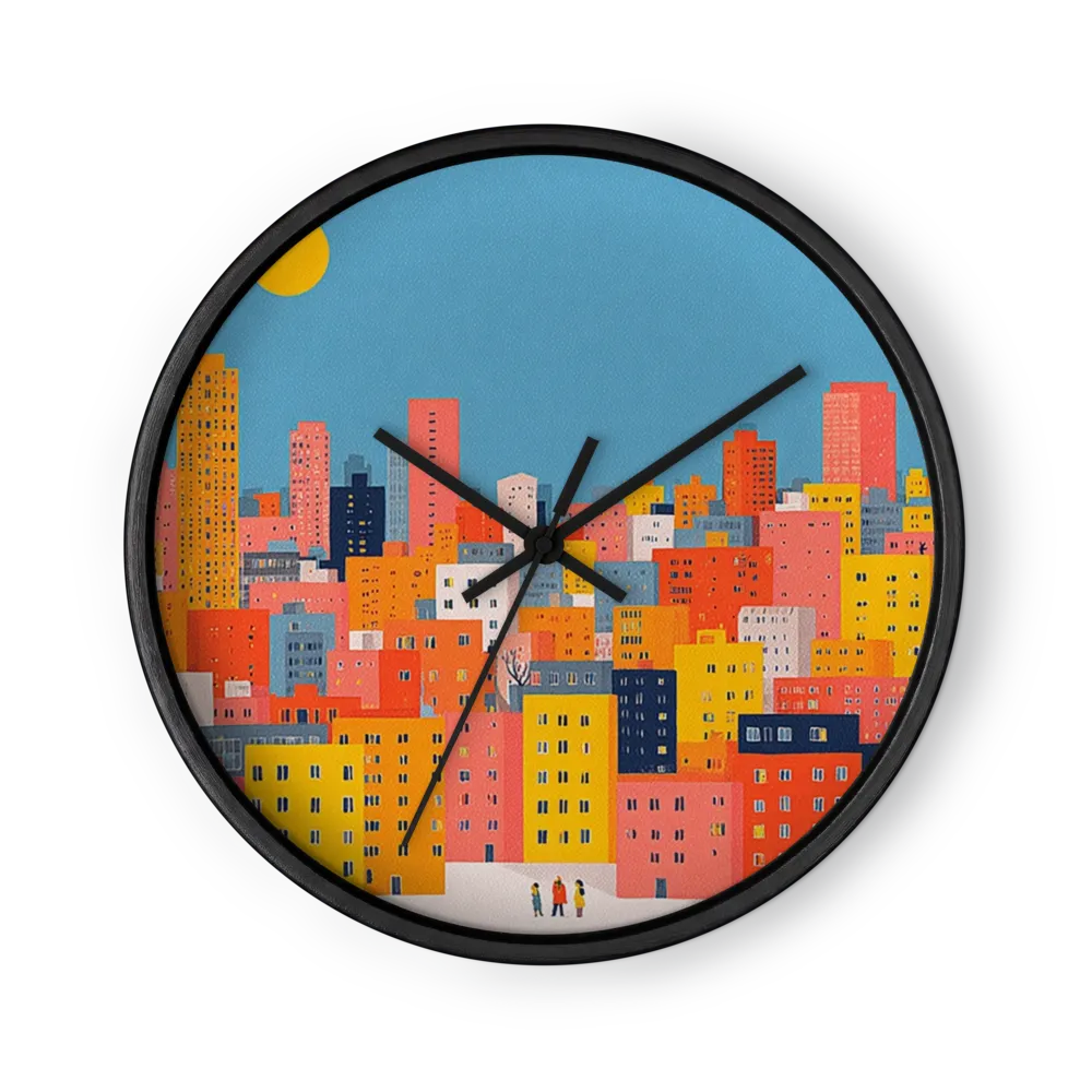 Sun Over the City | Wall Clock