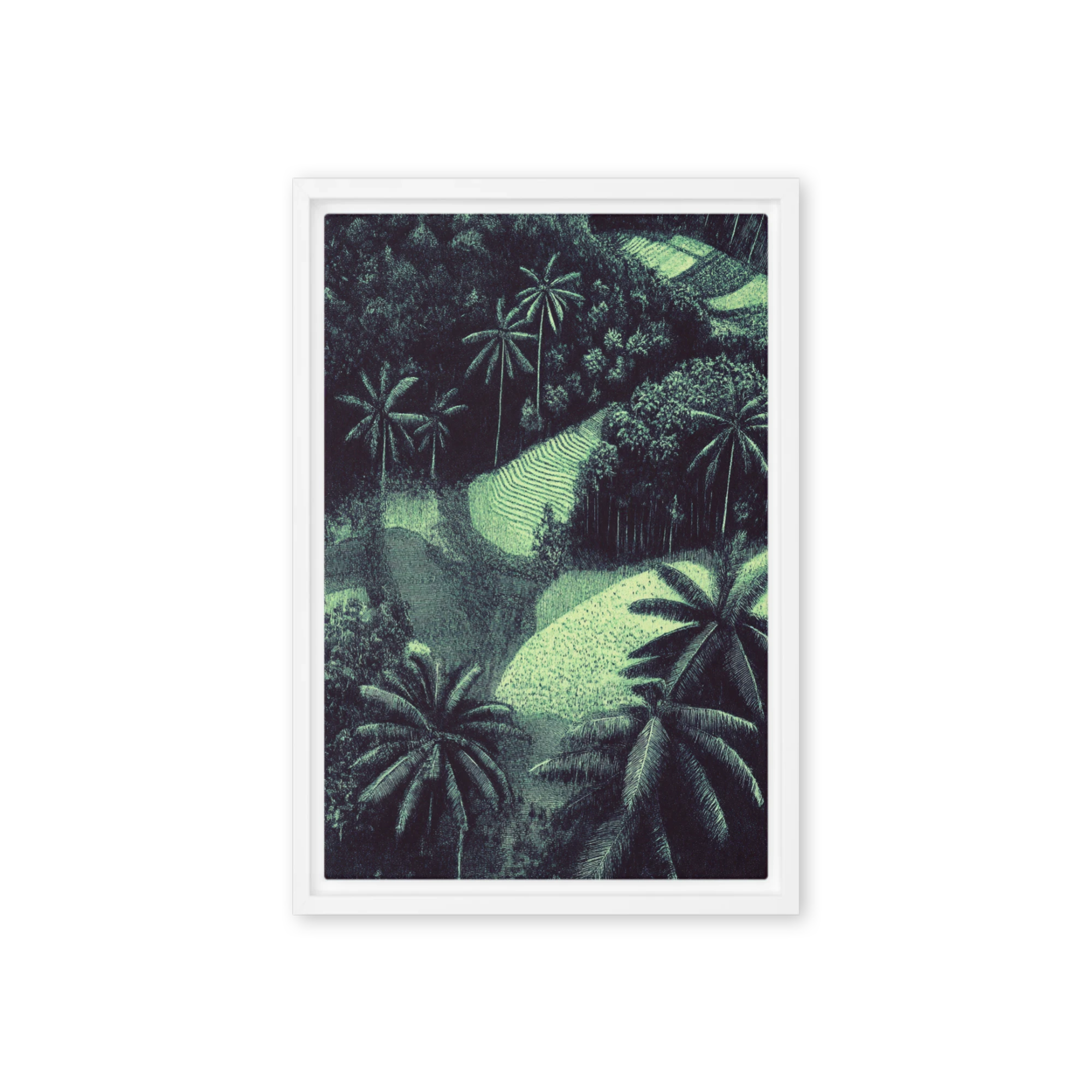 Engraved Tropical Landscape | Art Print