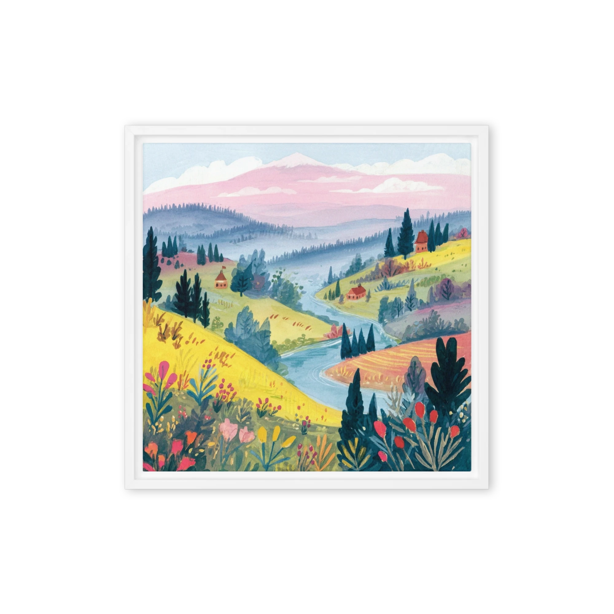 Rolling Hills and Winding River