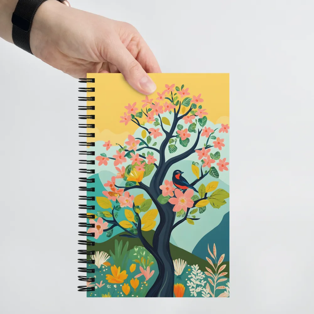 Spring Blossom Bird 
 Spiral Notebook | 140 pages